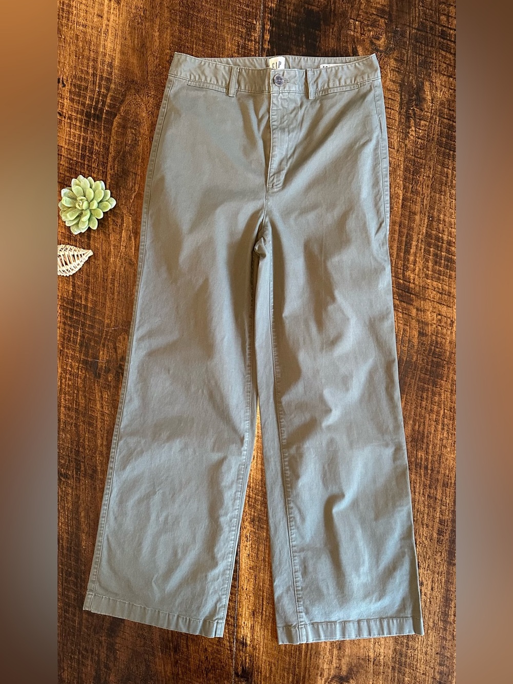 GAP | High Rise Stride Ankle, Army Green, Size 10T